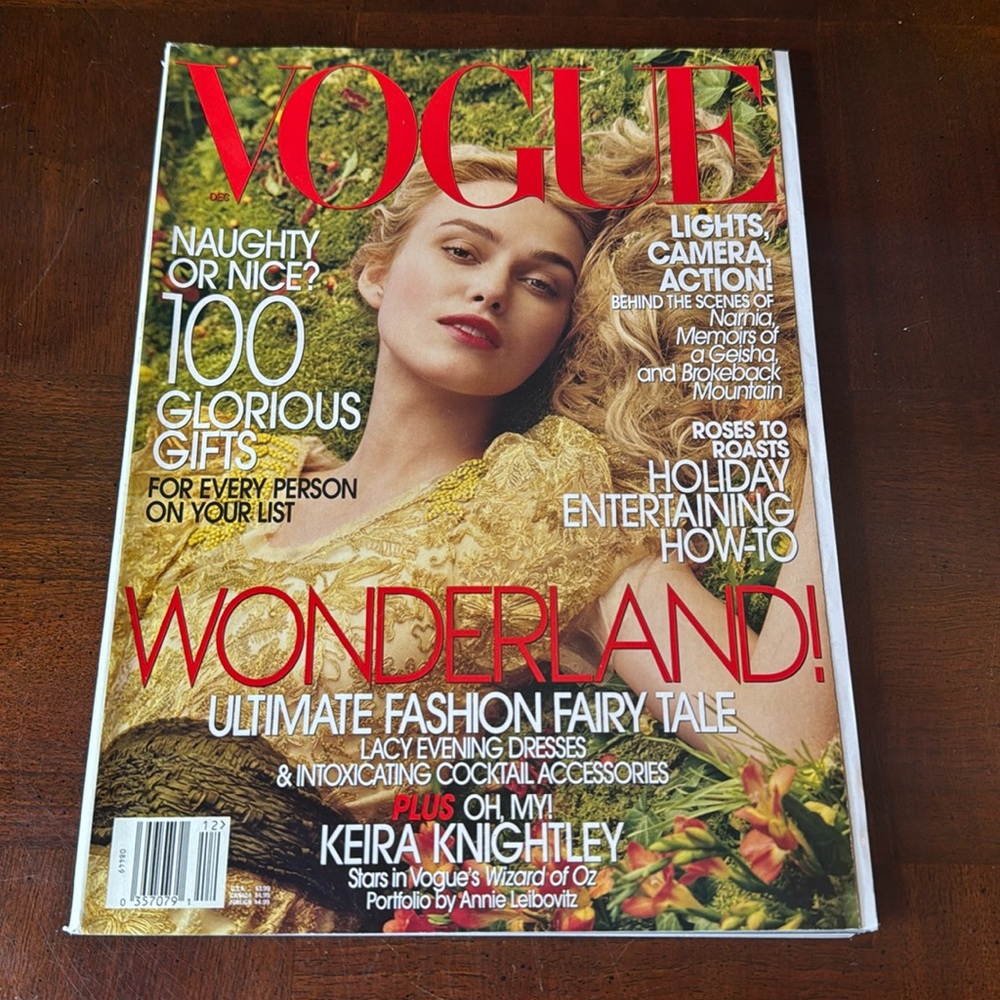 Vogue Magazine December 2005 Kiera Knightley by Annie Leibovitz No Label USA
